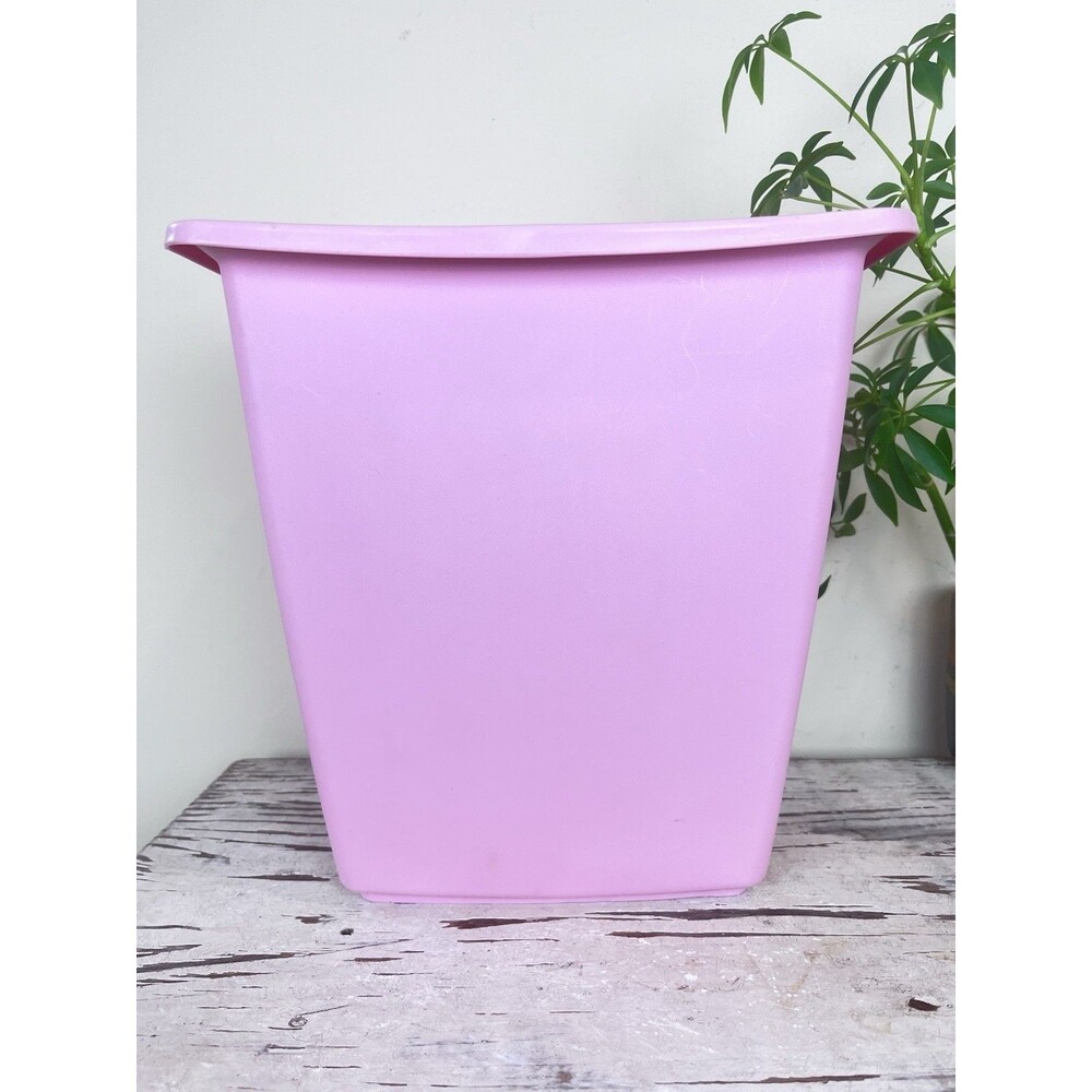 Vintage Rubbermaid Waste Basket Pink 2952 Plastic 10" Trash Can Retro Home Decor